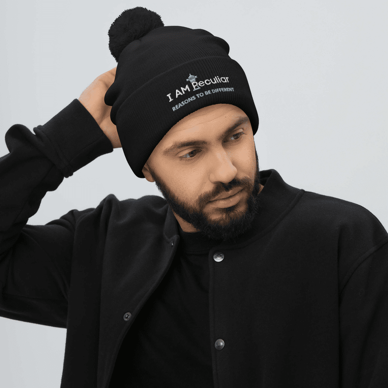 Pom-Pom Beanie - Black